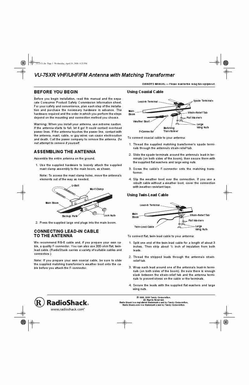 Radio Shack TV Antenna VU-75XR-page_pdf